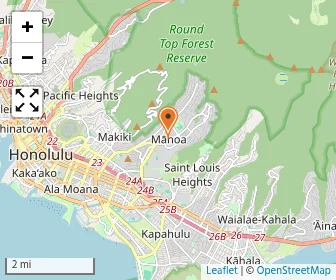 Map of Manoa Japanese Language School