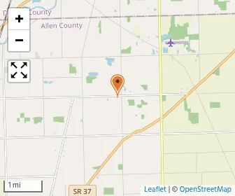 Map of Northeast Spencerville