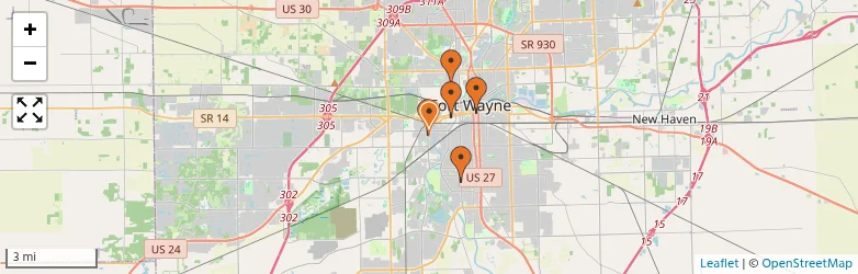 Related schools map