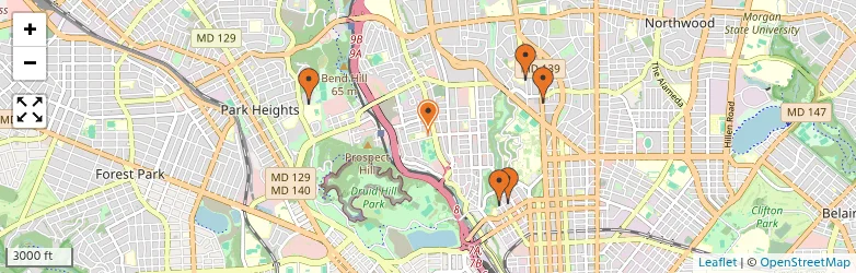 Related schools map