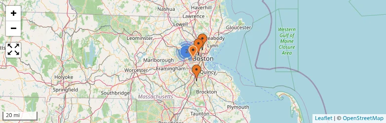 Related schools map
