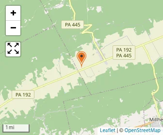 Map of Peach Lane Amish School