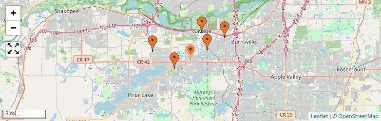 Related schools map