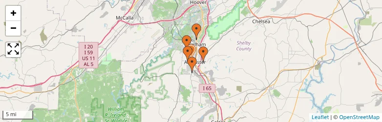 Related schools map