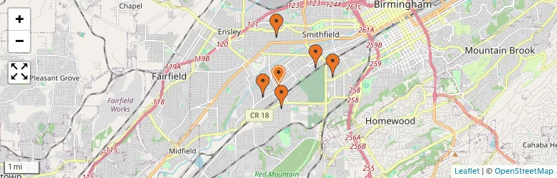 Related schools map