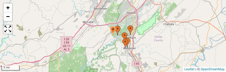 Related schools map