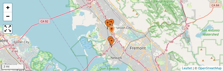 Related schools map