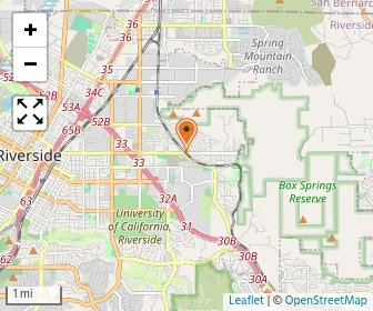 Map of Uc Riverside Child Development Center