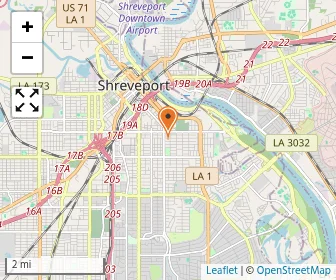 Map of The Arc Caddo-bossier