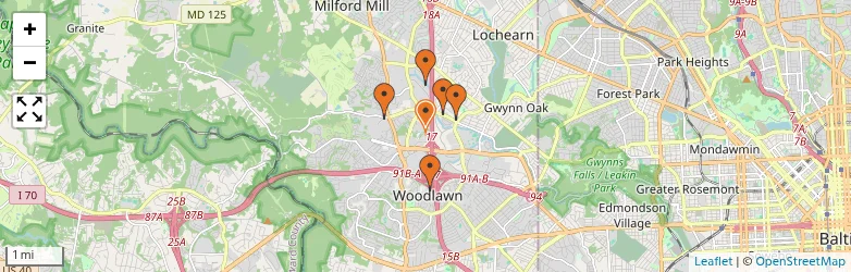 Related schools map
