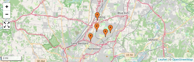 Related schools map