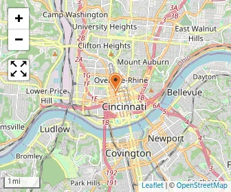 Map of Cincinnati Hills Christian-downtown Campus