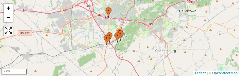 Related schools map