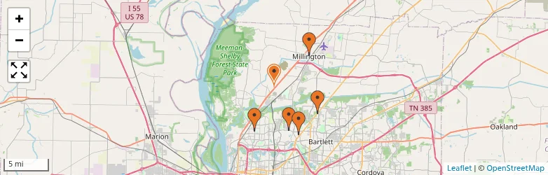 Related schools map