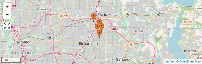 Related schools map