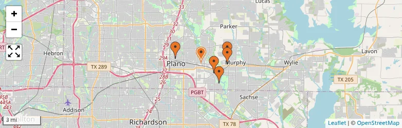 Related schools map