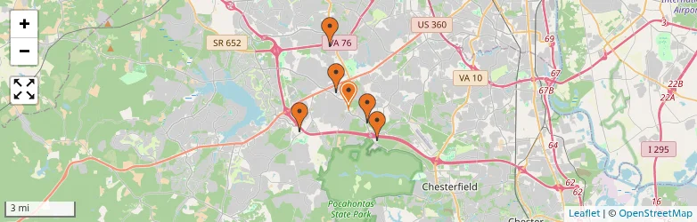 Related schools map
