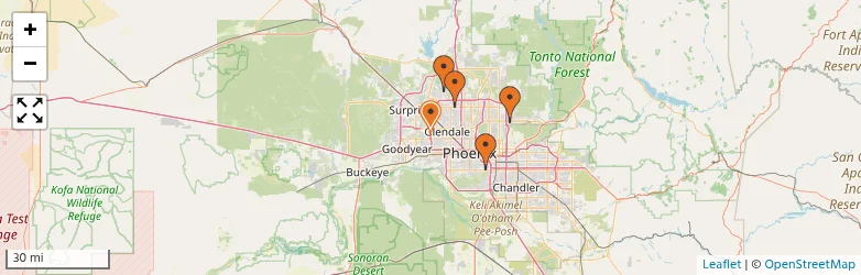 Related schools map