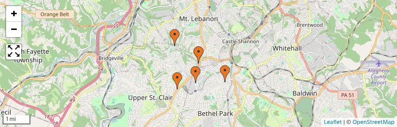 Related schools map