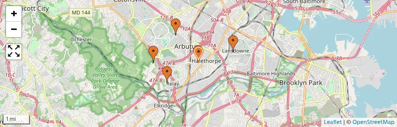 Related schools map
