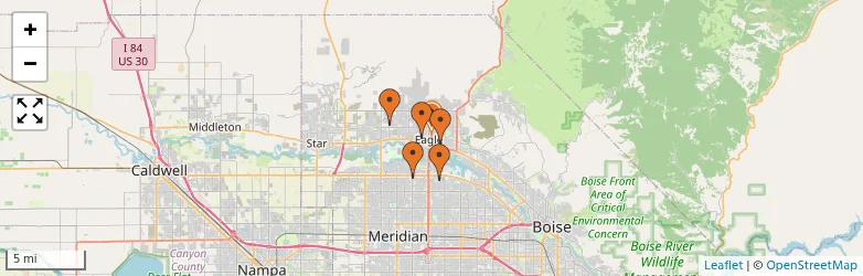Related schools map
