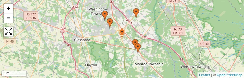 Related schools map