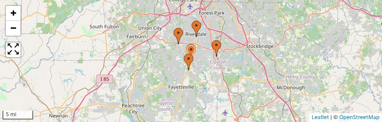 Related schools map