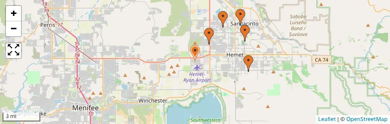 Related schools map