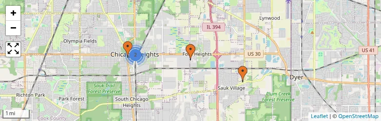 Related schools map