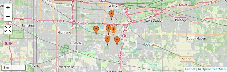 Related schools map