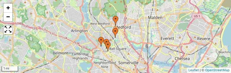 Related schools map
