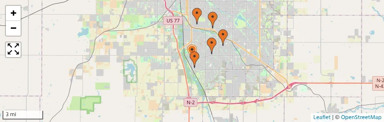 Related schools map