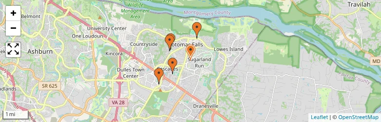 Related schools map