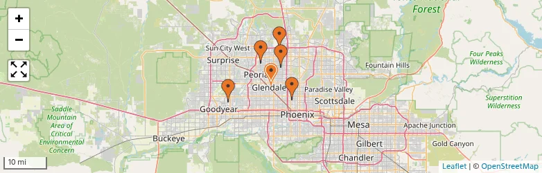 Related schools map