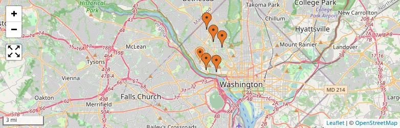 Related schools map