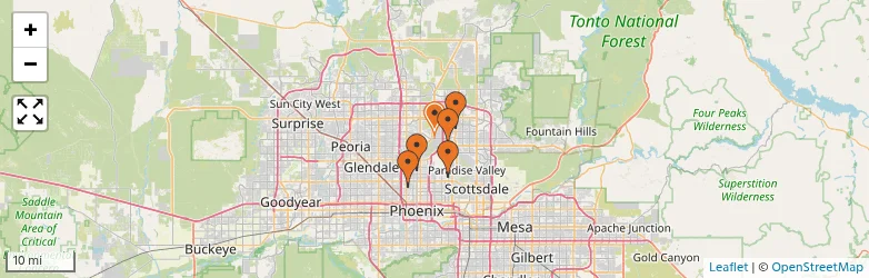 Related schools map