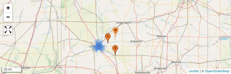 Related schools map