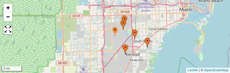 Related schools map