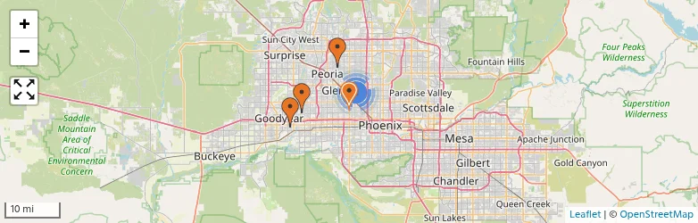 Related schools map