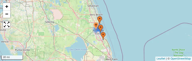 Related schools map