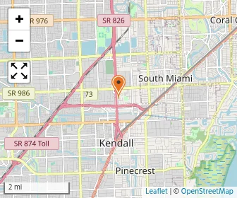 Map of The French American School Of Miami
