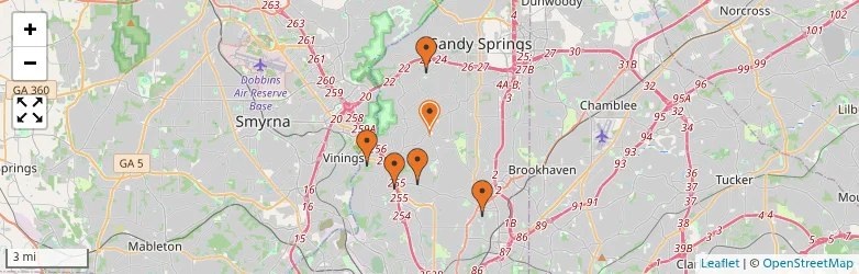 Related schools map