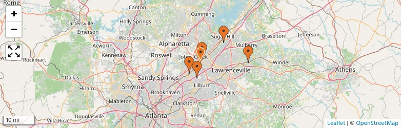 Related schools map