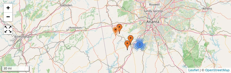 Related schools map