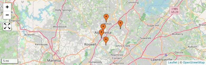 Related schools map