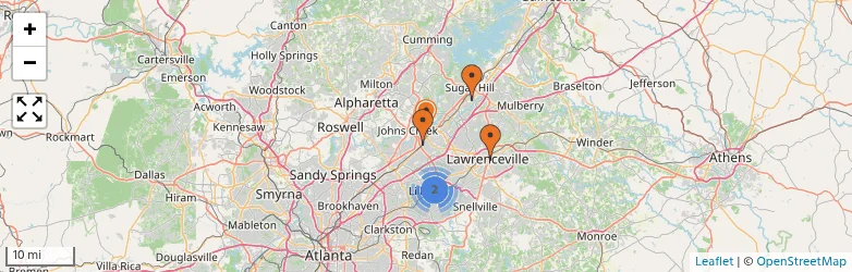 Related schools map