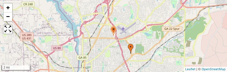 Related schools map