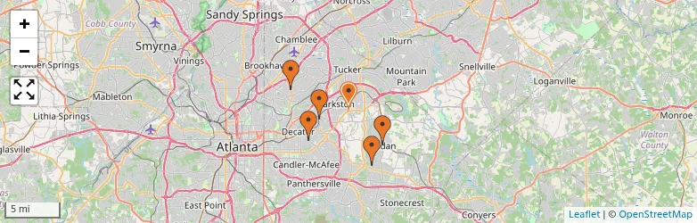 Related schools map