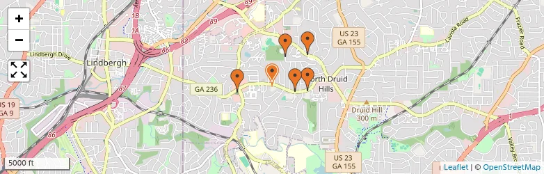 Related schools map