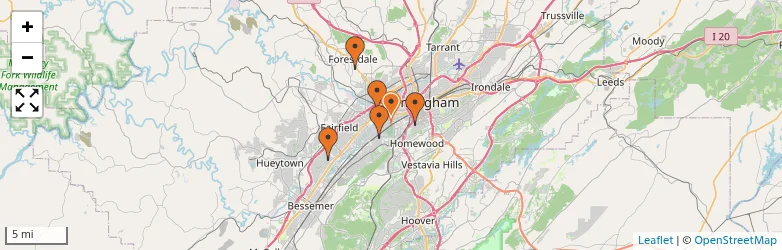 Related schools map
